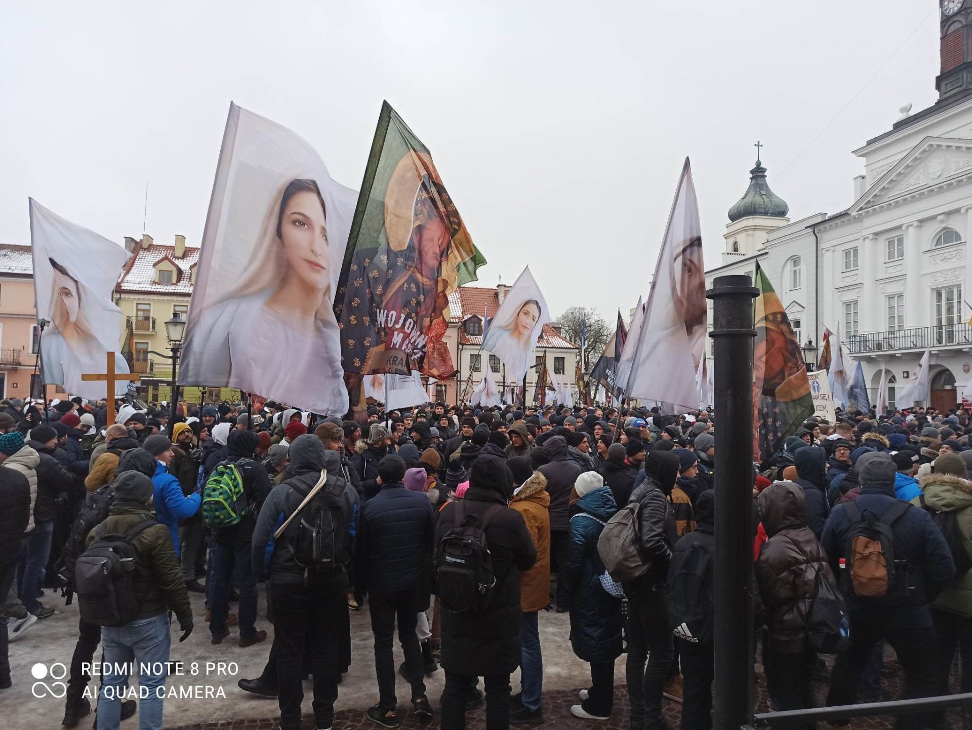Delegacja mężczyzn na spotkaniu "Wojowników Maryi"